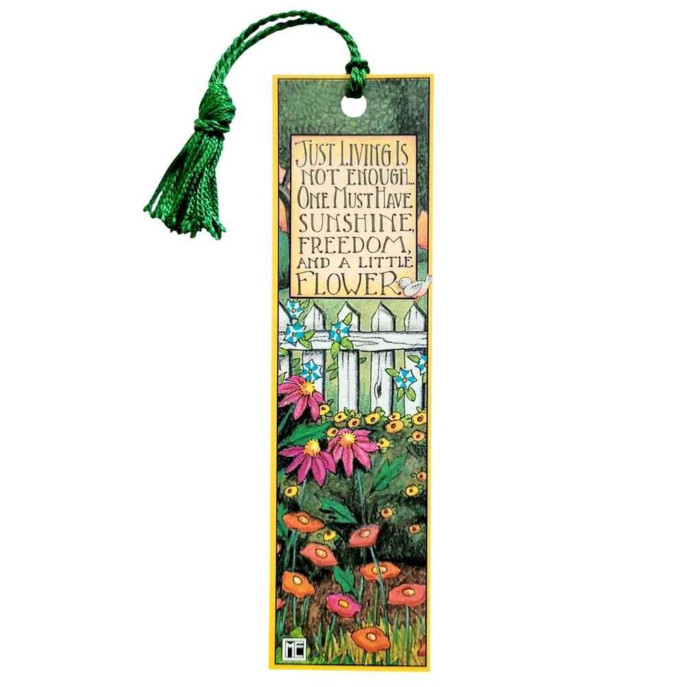 Vintage 90s Mary Engelbreit Bookmark cottagecore ME Floral Andrews McMeel K00019